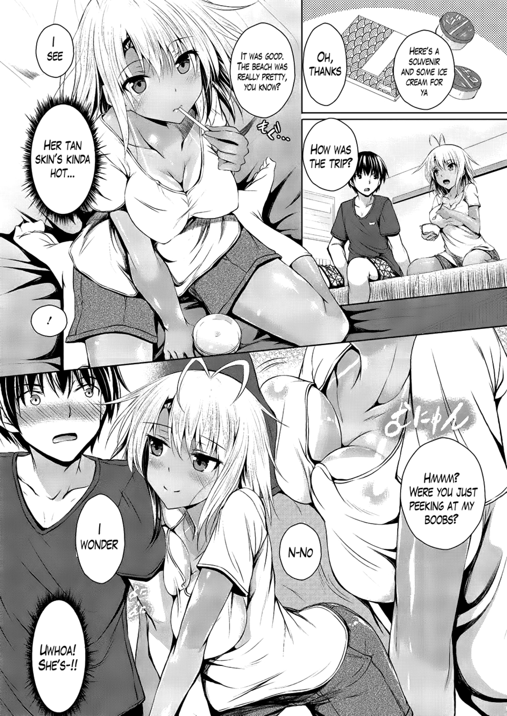 Hentai Manga Comic-Sun-Tanned Girl with Ice Cream on Top-Read-2